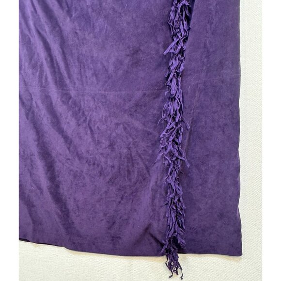 Norton McNaughton Womans Stretch Skirt 18W Purple Fringe Detail - Picture 5 of 9